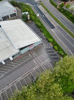 Aerial View of Central Dartford London City of England United Kingdom, April 14th, 2024 photo