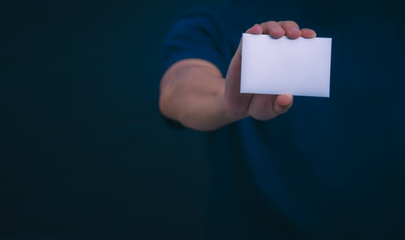 Progressive or successful philosophy, men's hands displaying business cards, business contacts, business cards, contacts, online marketing photo