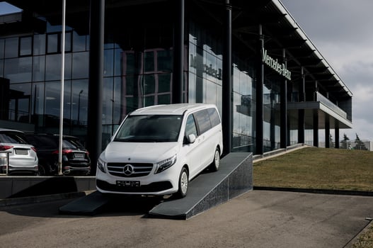 Minsk, Belarus, April 16, 2024 - Mercedes-Benz passenger van photo