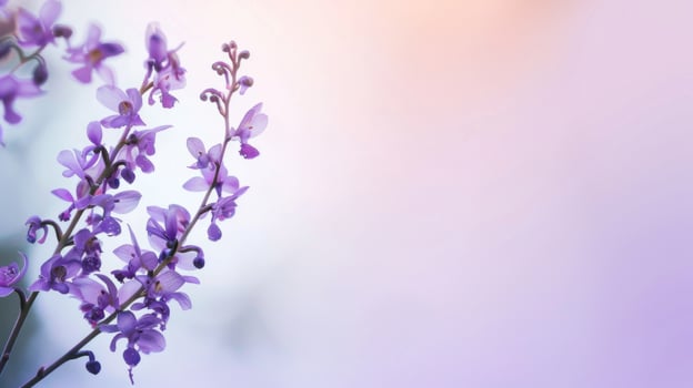 Close Up of a Purple Flower With Blurry Background. AI-generated photo