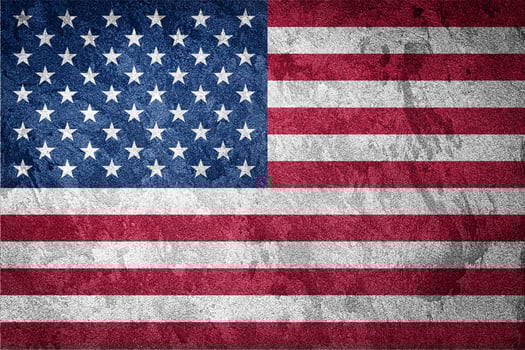 Flag of the USA on a grunge texture. photo