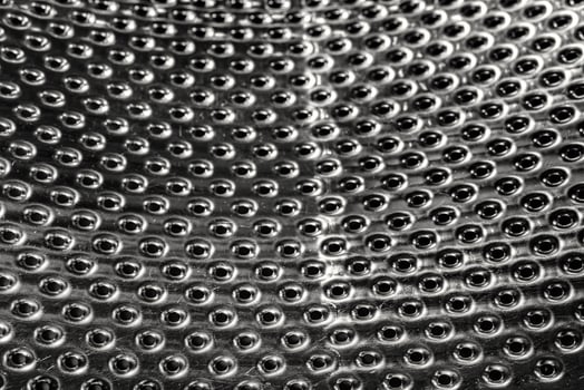 Texture of stainless steel washing machine drum. photo