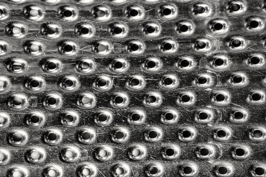 Texture of stainless steel washing machine drum. photo