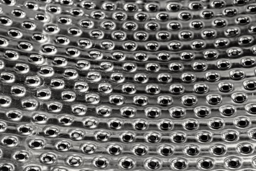 Texture of stainless steel washing machine drum. photo