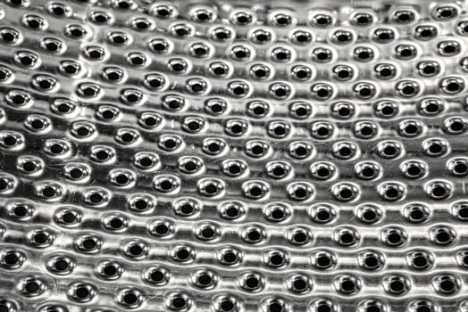 Texture of stainless steel washing machine drum. photo