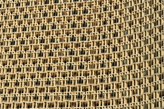Facade of Uzbekistan Hotel in Tashkent. Abstract architectural background. photo