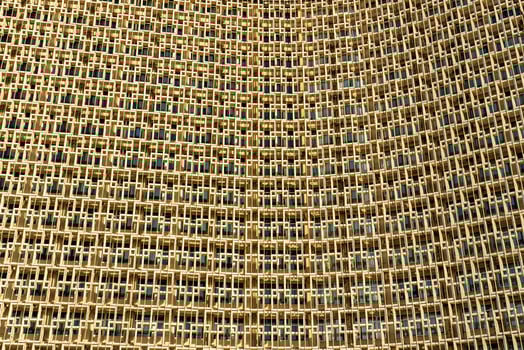 Facade of Uzbekistan Hotel in Tashkent. Abstract architectural background. photo