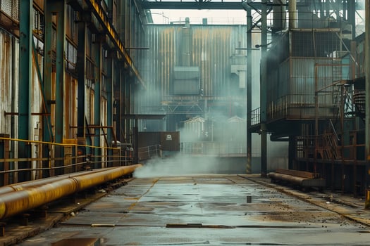 Industrial factory oil and gas refinery. Interior of the factory photo