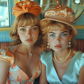 Fashion lifestyle 1960s and 1970s, era iconic clothing trends echoing the spirit of hippie fashion, a colorful journey through bohemian styles and countercultural expressions. photo