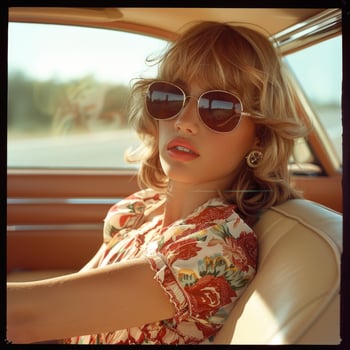 Fashion and everyday life in 1960s 1970s clothing, specialty of nuance and individuality, a nostalgic journey through retro chic, essence of hippie fashion echoes in vintage-inspired styles. photo