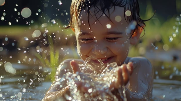 Celebrating world water day, raising awareness and promoting sustainable water management, advocating for access to clean water for all, collective action for a healthier planet and brighter future. photo