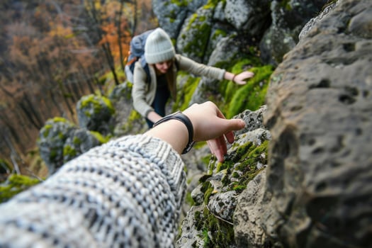 Helping hand, the psychological concept of aid and support, symbolizing compassion and empathy, fostering connections and resilience through acts of kindness and assistance. photo