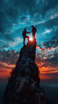 Helping hand, the psychological concept of aid and support, symbolizing compassion and empathy, fostering connections and resilience through acts of kindness and assistance. photo
