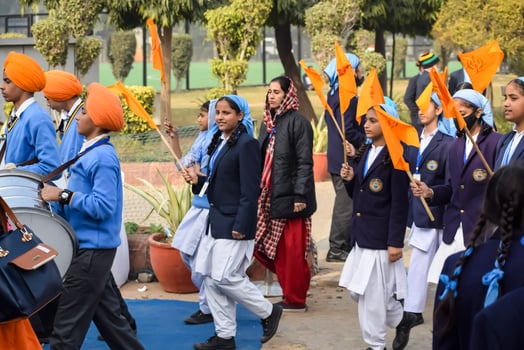 Delhi, India - December 26 2023 - Veer Bal Diwas commemorates the martyrdom of the four sons of tenth and last Sikh Guru Gobind Singh, In Jan 2021 PM Modi announced Dec 26 observed as Veer Bal Diwas photo
