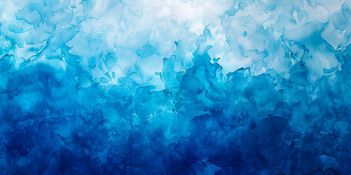 Blue Abstract Alcohol Ink Art on White Background photo