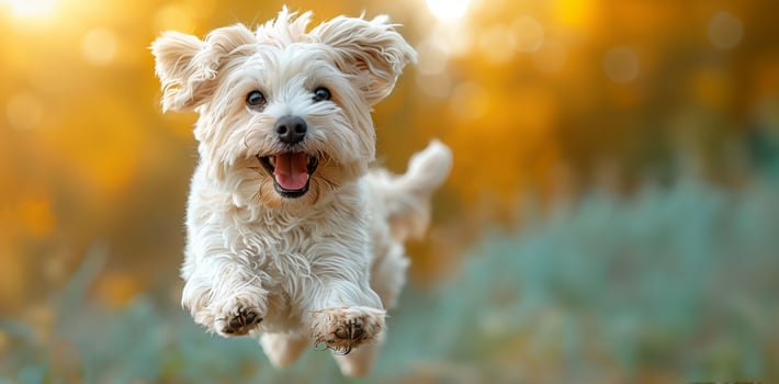 In mid flight, a dog's exhilaration shines, every muscle taught with pure joy photo