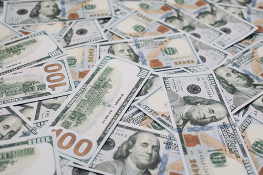 US dollars bill background, money dollar bills photo