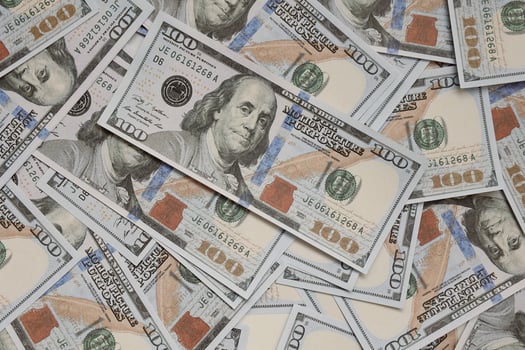 Money US dollars bills background, business and financial concepts photo