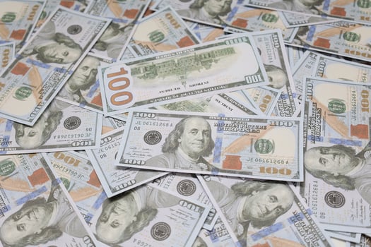Money US dollars bills background, business and financial concepts photo