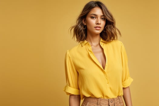 Beautiful woman in summer fashion style photo