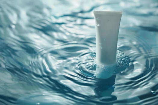 Toothpaste Tube Floating in Water photo