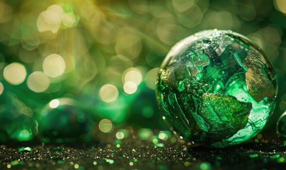 Natural gemstone sphere formed earth globe photo