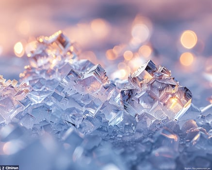 Close-up of ice crystals forming on a surface photo