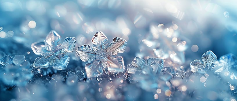 Crystalline structure of frost on glass photo