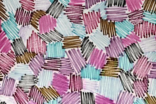 Felt pen doodle multicolored scribbles. Abstract texture drawn with felt-tip pen. colorful felt tip ink markers handwritten drawn lines. Sketch concept. Seamless pattern photo