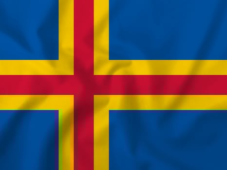 Aland Islands flag waving background for patriotic and national design photo