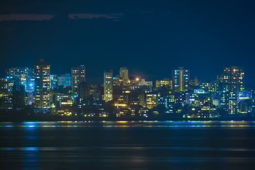 Mumbai skyline in the evening photo
