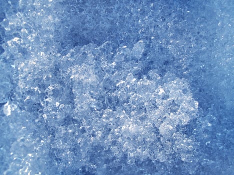 Melting snow, close-up natural texture photo