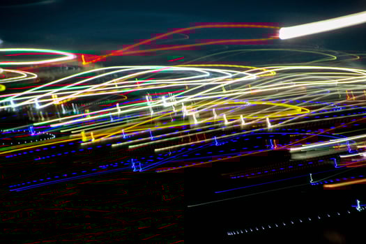Abstract blurry background with pattern from colorful traces photo
