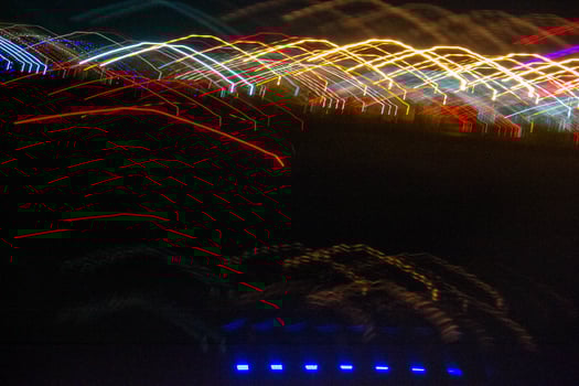 Abstract blurry background with pattern from colorful traces photo