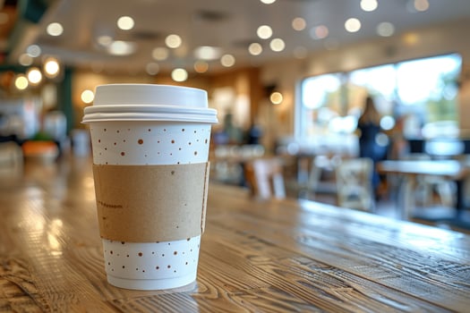 morning hot cup of coffee in the cafe table professional advertising food photography photo