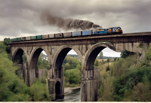 A view of a Diesel train in the USA photo