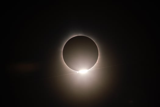 Total Solar Eclipse - Diamond Ring Just After Totality photo