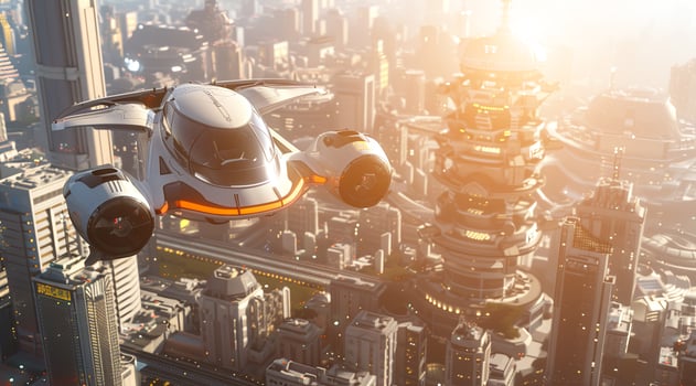 Flying transport of the future photo