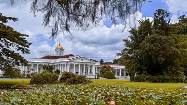 Bogor, West Java, Indonesia, 21 April 2024, Bogor presidential palace, also known as the Istana Bogor photo