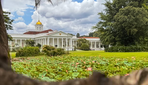 Bogor, West Java, Indonesia, 21 April 2024, Bogor presidential palace, also known as the Istana Bogor photo