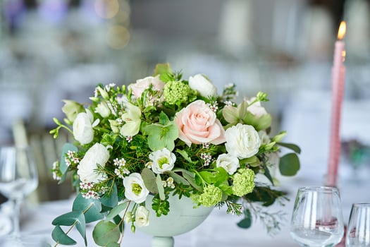 wedding decorations table white flowers photo