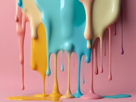 Banner with colorful dripping paint. Background with copy space photo