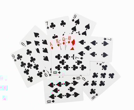 game cards on white photo