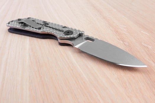 Folding knife as background photo