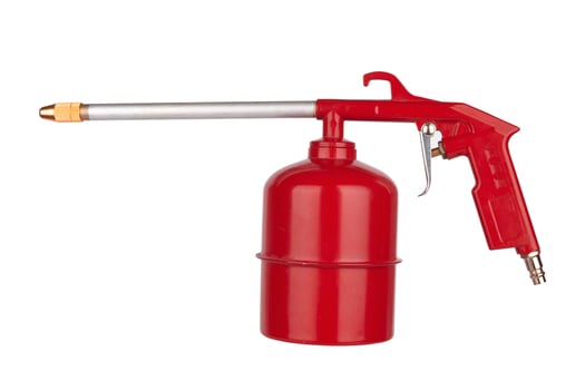 Spray gun on white photo