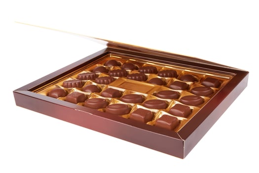 chocolates on white photo