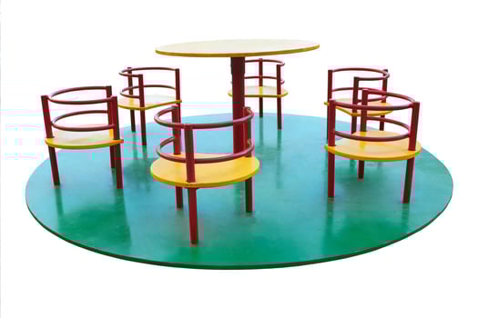 carousel on white photo