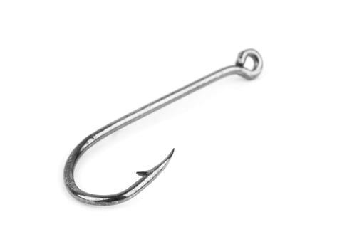 Fishhook on white photo