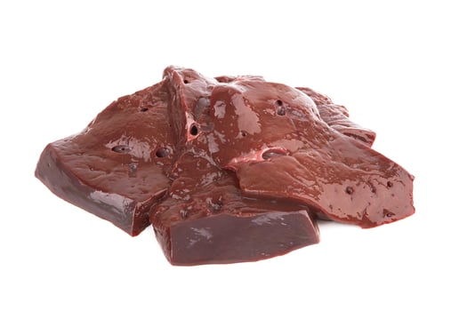 liver on white photo