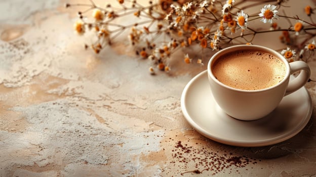 A Cup of Coffee on a Table photo